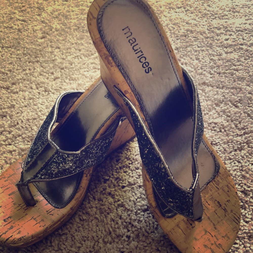 Silver Thong Sandals